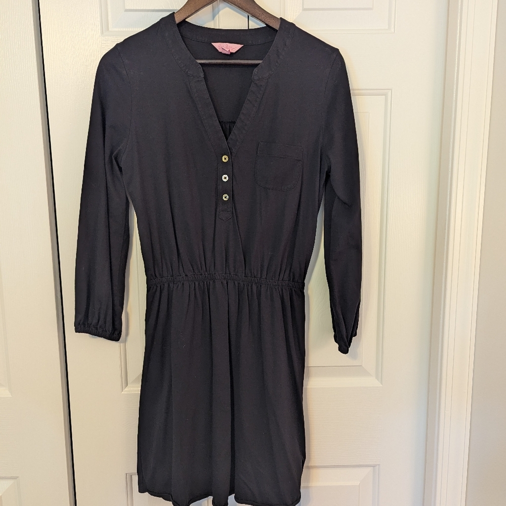 Lily Pulitzer medium black shirtdress